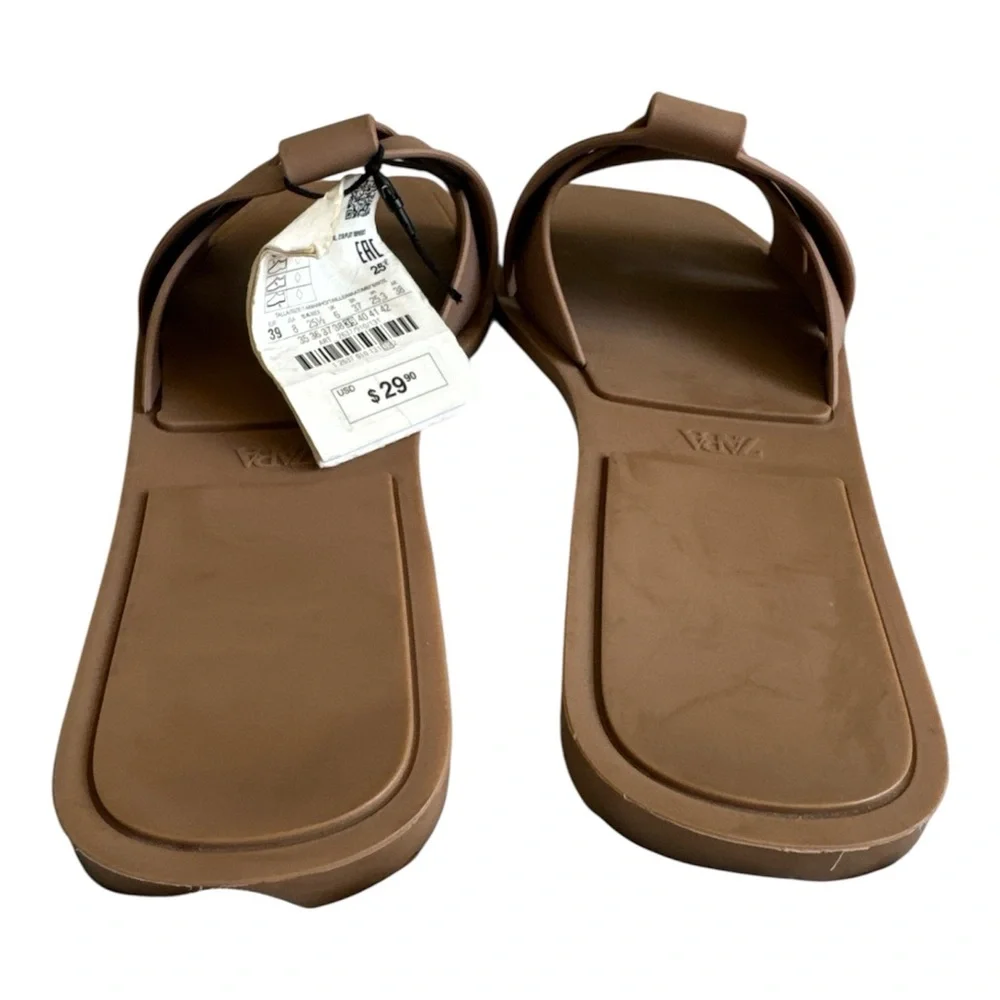 Zara NWT Rubberized Sandals, size 39(8) - Picture 10 of 11